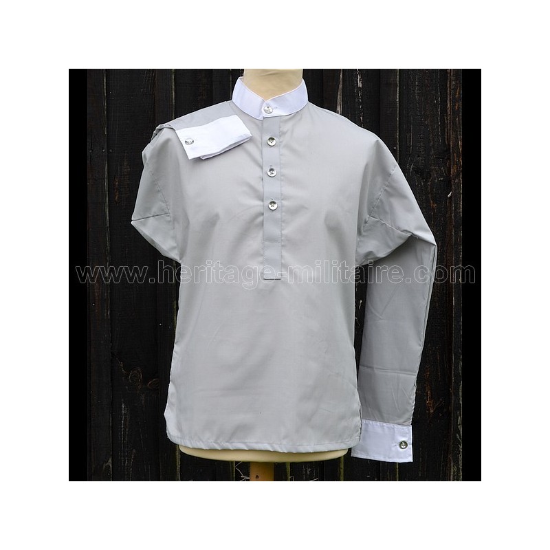 Chemise Victorienne col + bout de manche blanc