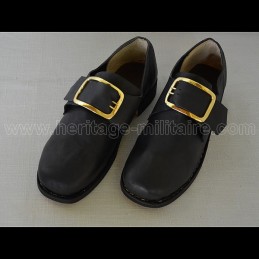 Napoleonic Shoe with buckle smooth leather
