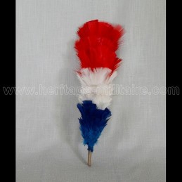 Plumet Bleu Blanc Rouge 30 cm pour shako tige bois