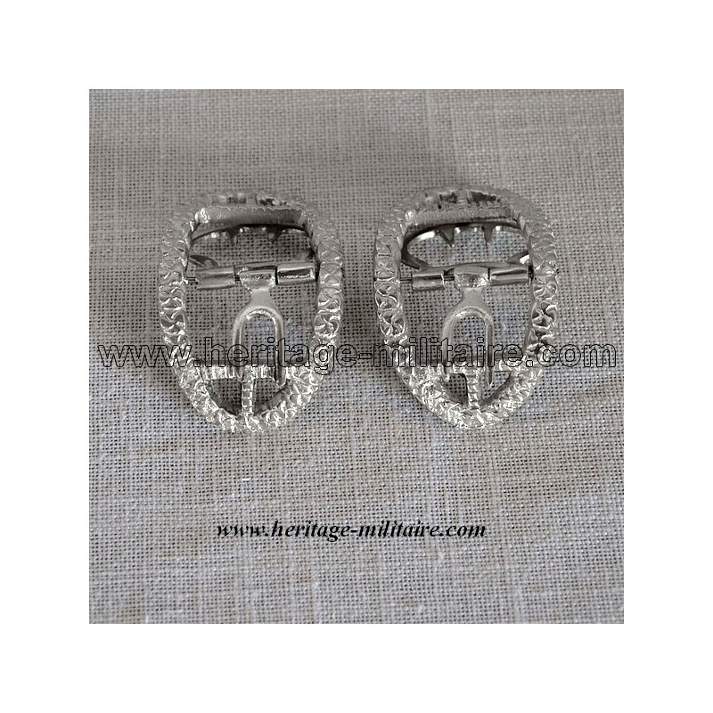 Boucles modèle n°2 pour chaussure XVIIIème siècle argentées