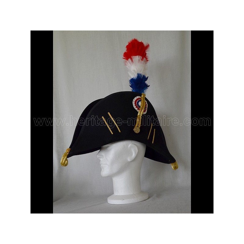 Bicorne officier révolution France "full equipment".