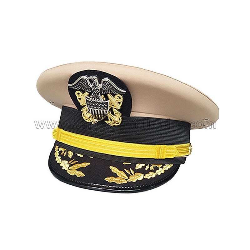 Casquette officier Capitaine /Commandant USN tenue d'hiver WWII