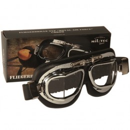 Chrome aviator goggles