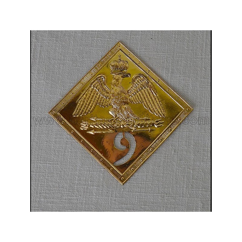 Plaque de shako 1806 - 1810 avec N°9