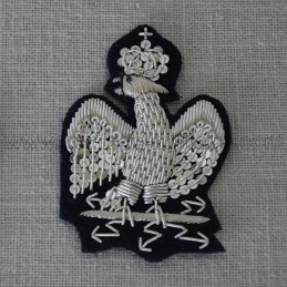 Silver embroidered eagle for turn-up for frock coat