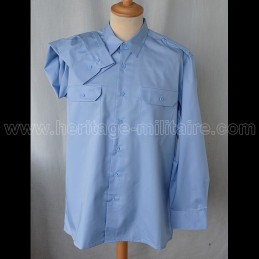 Shirt Military twill Light Sky Blue Long Sleeve 