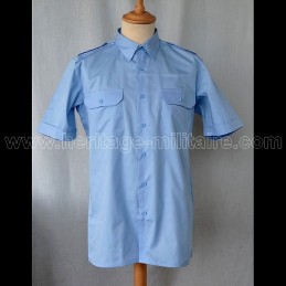 Shirt Military twill Light Sky Blue short Sleeve 