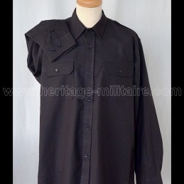  Shirt military 100% cotton Black long sleeve