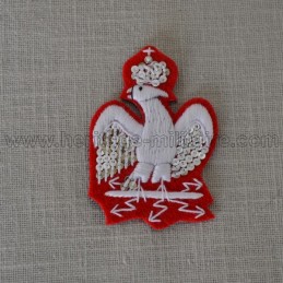 White embroidered eagle for turn-up for frock coat