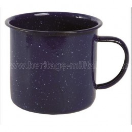 Blue enamel cup