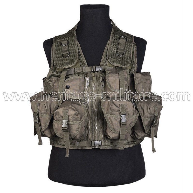 Gilet tactique 9 poches vert armée