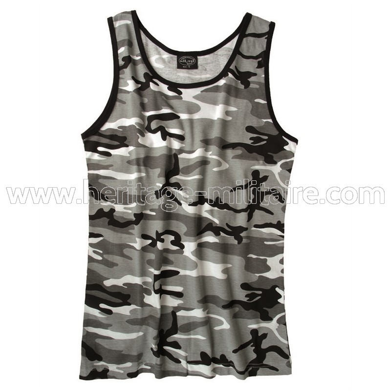 Tank top 100% cotton urban camo