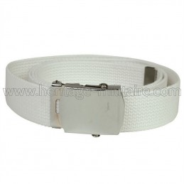 Ceinture US 100% coton blanc