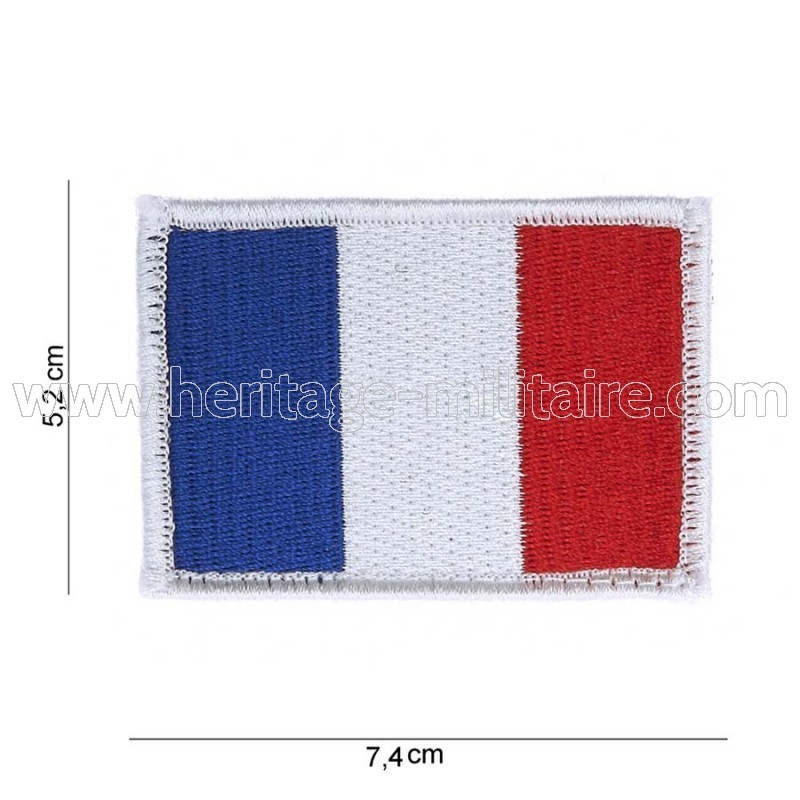 Patch velcro avec imprimé représentant le drapeau français avec inscription  humo