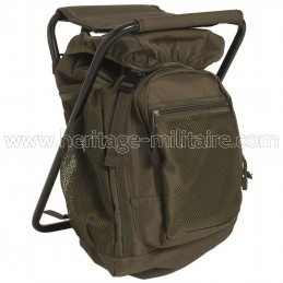 Backpack with stool OD green