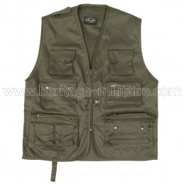 Gilet multipoches vert armée