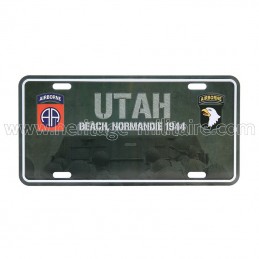 License plate Utah beach