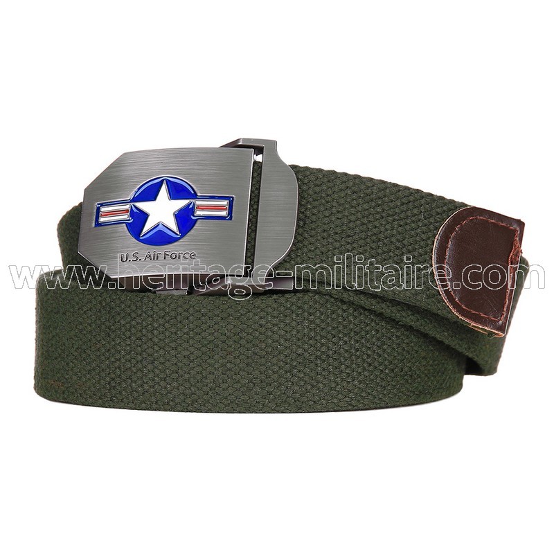 Belt 100% cotton USAF WWII OD green