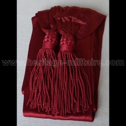 Officier sash crimson silk