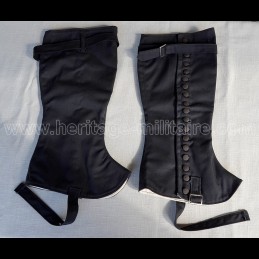 Black canvas gaiters,...