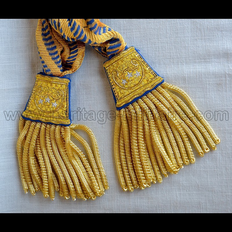 General's command scarf blue gold