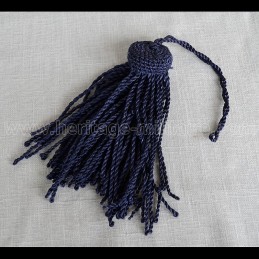 Zouave pompon navy blue silk