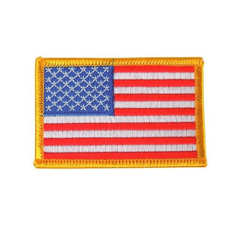 Patch US Flag leftt side color 7.5cm x 5cm VELCRO