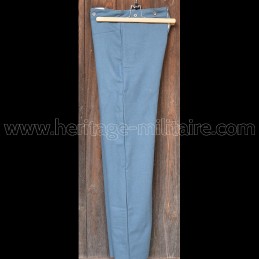 Pantalon laine bleu ciel foncé