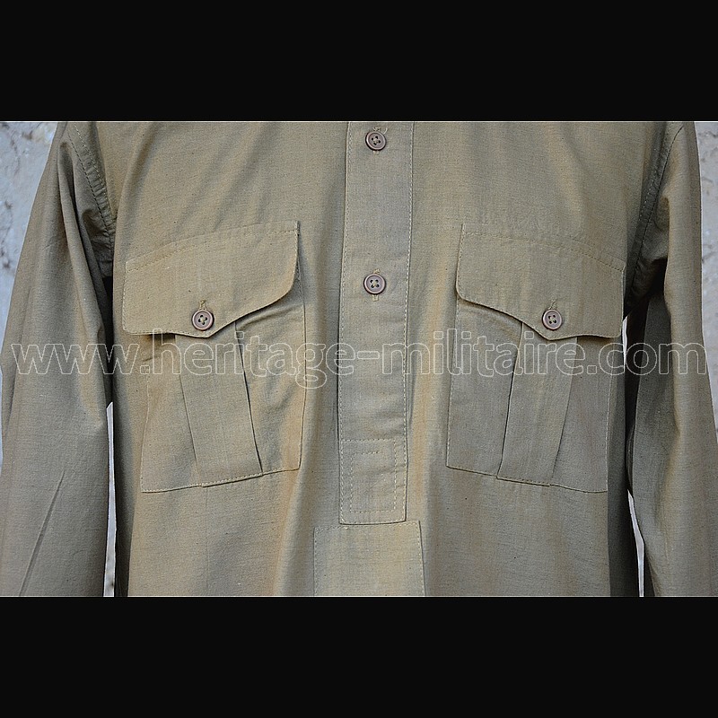Chemise Militaire Quechua Kaki Taille S Pour Homme - Occasion En Très Bon état, Style Officier