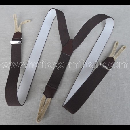 Sangle Cuir Double Élastique 125 Marron 45 cm