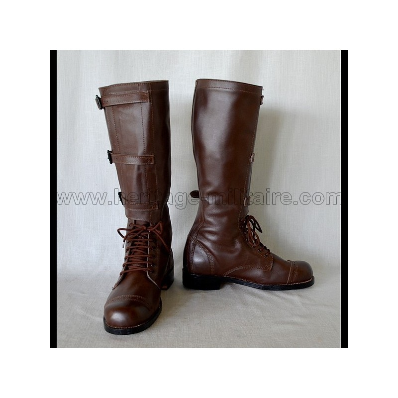 Botte de cavalerie militaire US mod 1900 "Marron"