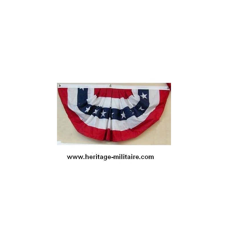 US flag in semicircle "large size"
