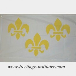 Drapeau blanc 3 fleurs de lys