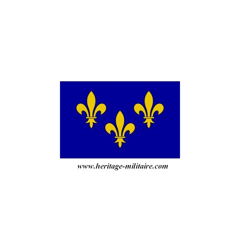 Drapeau bleu 3 fleurs de lys
