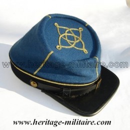 Képi CS officier Infanterie 1861 bleu ciel foncé