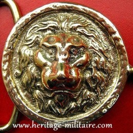 Fermeture de ceinturon d'officier de cavalerie légère " tête de lion"