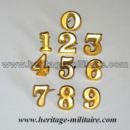 Metal insignia number