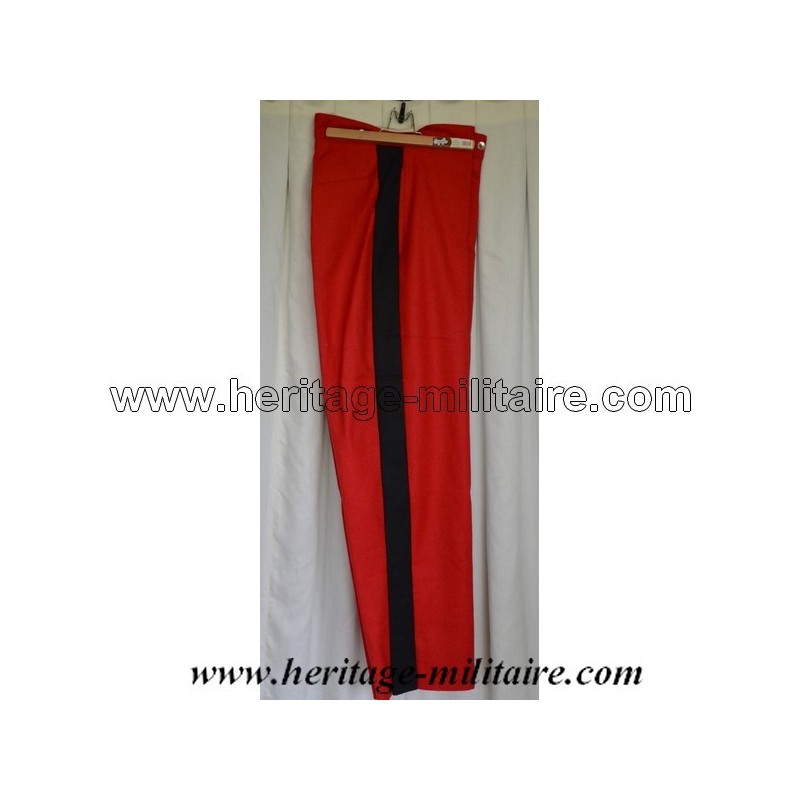 Pantalon d'officier français rouge bande noire Napoleon III