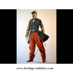 Pantalon d'officier Zouave Français Napoléon III