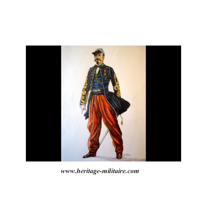 Pantalon d'officier Zouave Français Napoléon III