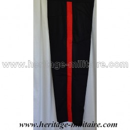 Pantalon d'officier français noir bande rouge Napoleon III