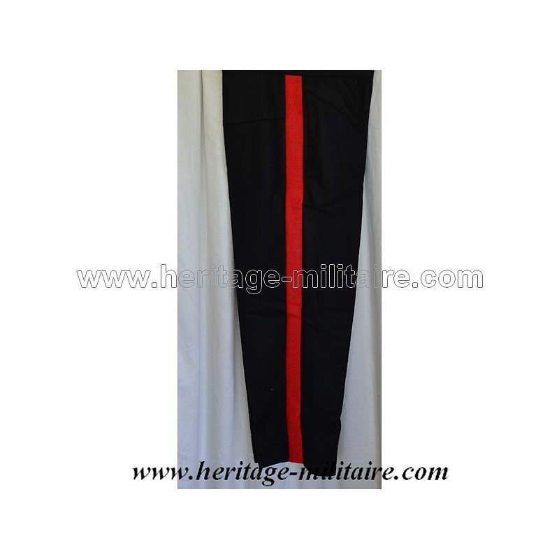 Pantalon d'officier français noir bande rouge Napoleon III