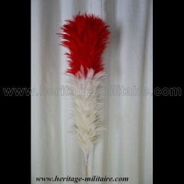 Plumet blanc et rouge 50 cm 