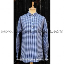 Chemise à carreaux bleu