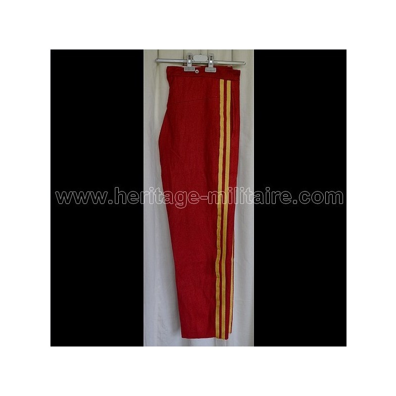 Pantalon d'officier français rouge deux galons dorés Napoleon III