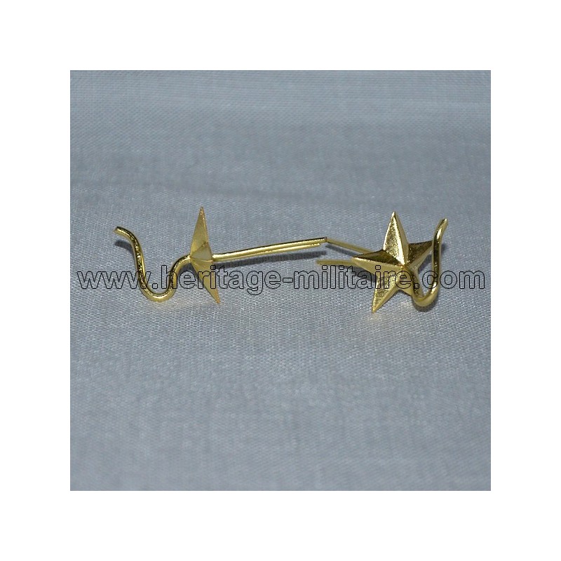 Crochet "Etoile" de support de cordons raquettes pour colback ou shako Crochet "Etoile" de support de cordons raquettes pour colback ou shako