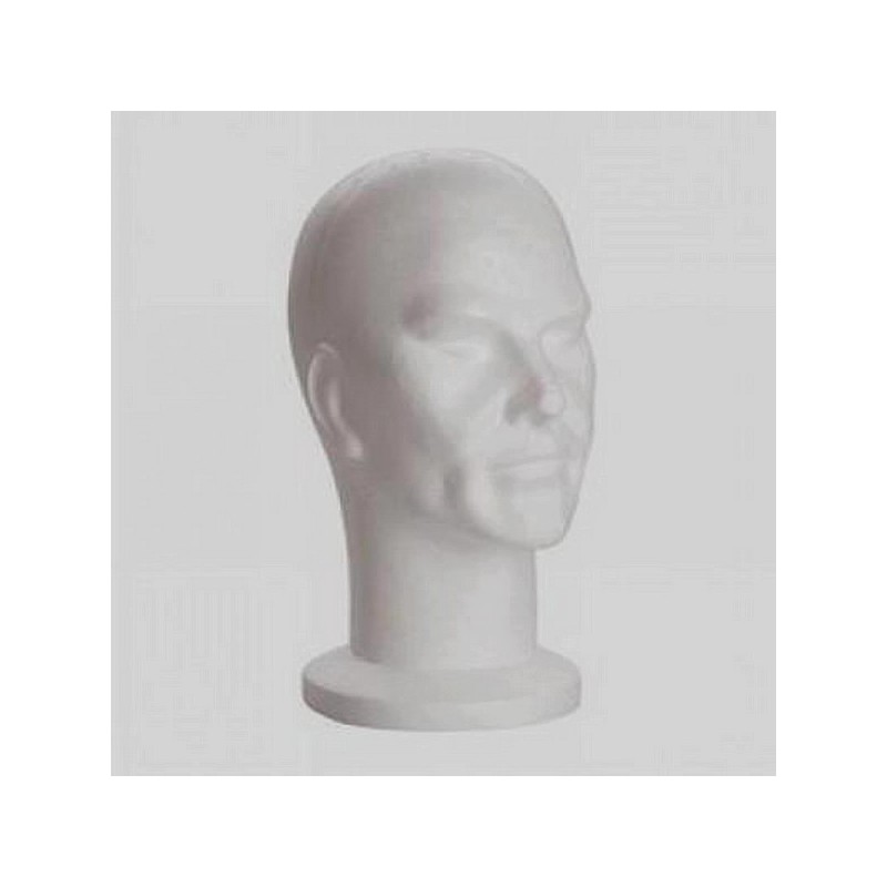 Tête pour support de coiffe en polystyrène