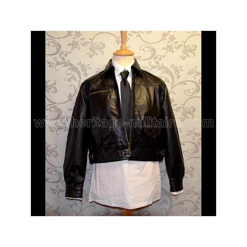 Blouson en cuir de pilote de chasse Allemand WWII mod 1