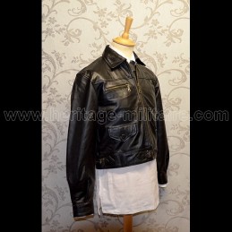 Blouson en cuir de pilote de chasse Allemand WWII mod 1