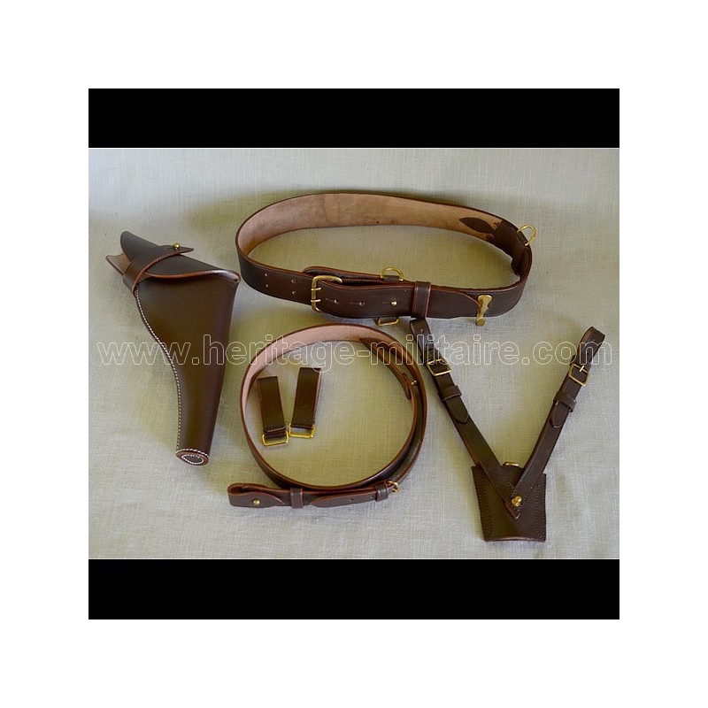 English officer belt set "Sam Browne" mod 1860 UK WWI WWII